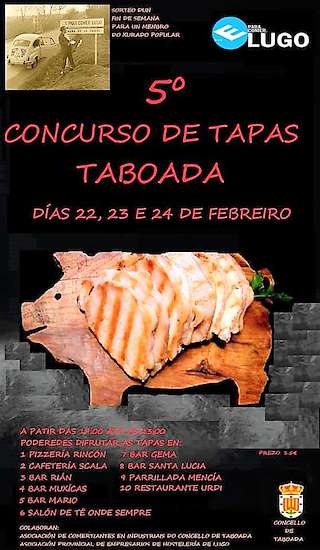 Fechas, información, programa, cartel, imágenes, mapa y ubicación de Concurso de Tapas   en  Taboada
