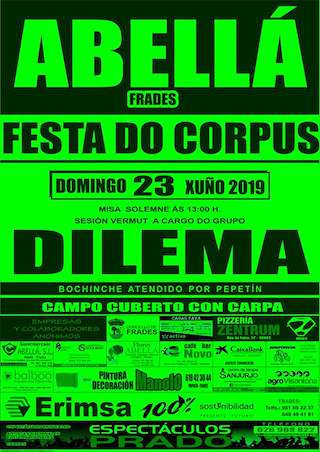 Fechas, información, programa, cartel, imágenes, mapa y ubicación de Corpus de Abellá  en  Frades