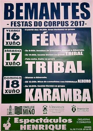 Fechas, información, programa, cartel, imágenes, mapa y ubicación de Corpus de Bemantes   en  Miño