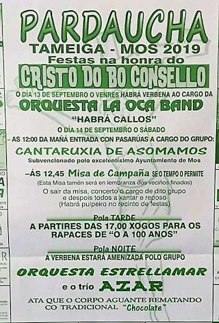 Fechas, información, programa, cartel, imágenes, mapa y ubicación de Cristo do Bo Consello de Pardaucha  en  Mos