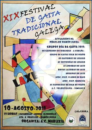 Fechas, información, programa, cartel, imágenes, mapa y ubicación de XX Día da Gaita  en  Laxe