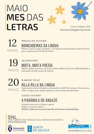 Fechas, información, programa, cartel, imágenes, mapa y ubicación de Día das Letras Galegas  en  Carnota