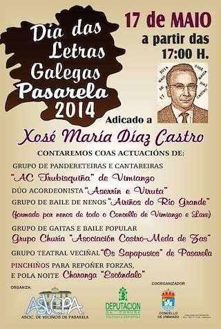 Fechas, información, programa, cartel, imágenes, mapa y ubicación de Día das Letras Galegas  en  Vimianzo