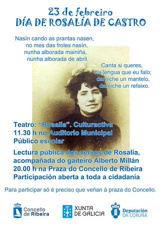 Fechas, información, programa, cartel, imágenes, mapa y ubicación de Día de Rosalía  en  Ribeira