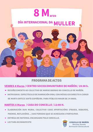 Fechas, información, programa, cartel, imágenes, mapa y ubicación de Día Internacional da Muller  en  Mañón
