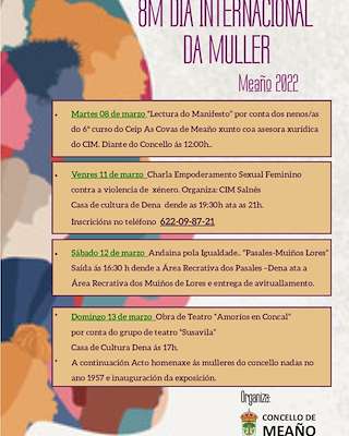 Fechas, información, programa, cartel, imágenes, mapa y ubicación de Día Internacional da Muller  en  Meaño