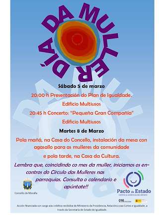 Fechas, información, programa, cartel, imágenes, mapa y ubicación de Día Internacional da Muller  en  Moraña