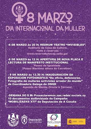 Fechas, información, programa, cartel, imágenes, mapa y ubicación de Día Internacional da Muller  en  Sada