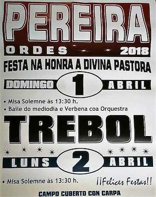Fechas, información, programa, cartel, imágenes, mapa y ubicación de Divina Pastora de Pereira  en  Ordes