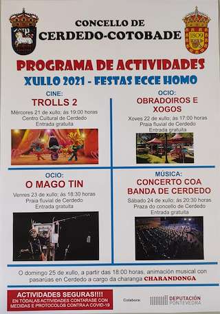 Fechas, información, programa, cartel, imágenes, mapa y ubicación de Divino Ecce-Homo e Virxe das Dores (2024)  en  Cerdedo-Cotobade