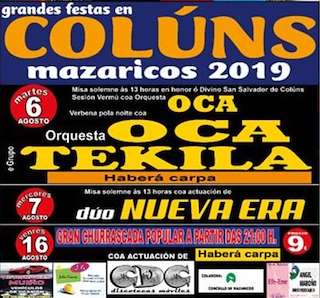 Fechas, información, programa, cartel, imágenes, mapa y ubicación de Divino Salvador de Colúns   en  Mazaricos