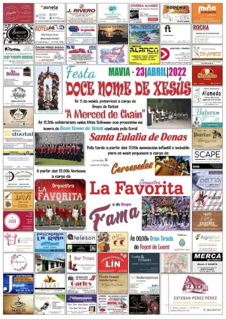 Doce Nome de Xesús de Mavia en Oia