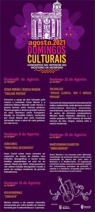 Fechas, información, programa, cartel, imágenes, mapa y ubicación de Domingos Culturais  en  Monfero