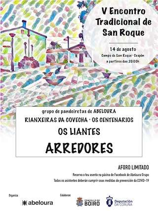 Fechas, información, programa, cartel, imágenes, mapa y ubicación de Encontro tradicional de San Roque de Cespón  en  Boiro