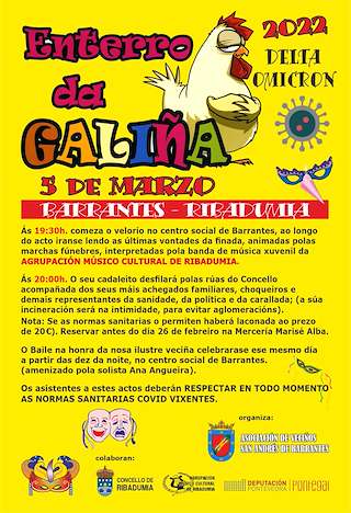 Fechas, información, programa, cartel, imágenes, mapa y ubicación de Enterro da Galiña de Barrantes  en  Ribadumia