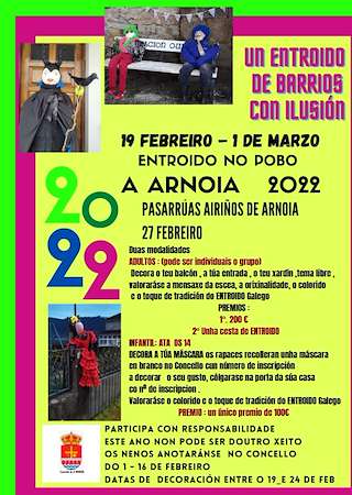 Fechas, información, programa, cartel, imágenes, mapa y ubicación de Entroido  en  A Arnoia