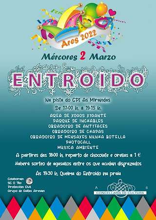 Fechas, información, programa, cartel, imágenes, mapa y ubicación de Entroido  en  Ares
