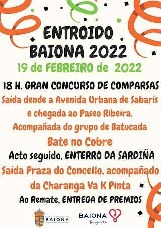 Fechas, información, programa, cartel, imágenes, mapa y ubicación de Entroido  en  Baiona
