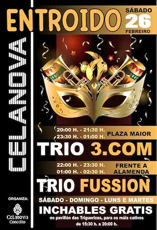 Fechas, información, programa, cartel, imágenes, mapa y ubicación de Entroido  en  Celanova