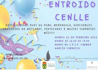 Fechas, información, programa, cartel, imágenes, mapa y ubicación de Entroido  en  Cenlle