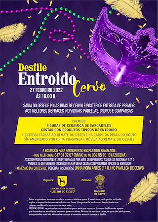 Fechas, información, programa, cartel, imágenes, mapa y ubicación de Entroido  en  Cervo