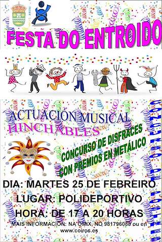 Fechas, información, programa, cartel, imágenes, mapa y ubicación de Entroido  en  Coirós