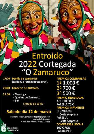 Fechas, información, programa, cartel, imágenes, mapa y ubicación de Entroido  en  Cortegada