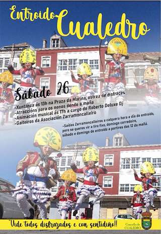 Fechas, información, programa, cartel, imágenes, mapa y ubicación de Entroido  en  Cualedro