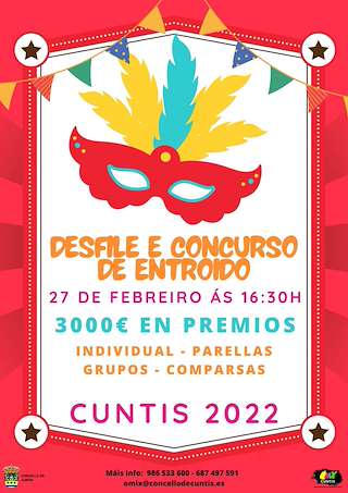 Fechas, información, programa, cartel, imágenes, mapa y ubicación de Entroido  en  Cuntis