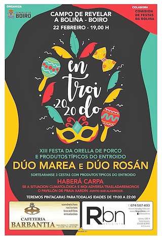 Fechas, información, programa, cartel, imágenes, mapa y ubicación de Entroido de A Boliña  en  Boiro