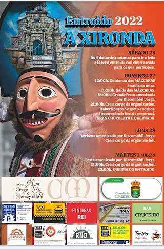Fechas, información, programa, cartel, imágenes, mapa y ubicación de Entroido de A Xironda  en  Cualedro