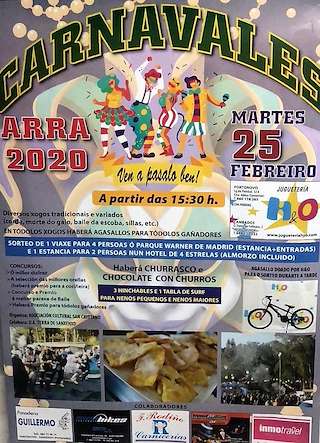 Fechas, información, programa, cartel, imágenes, mapa y ubicación de Entroido de Arra  en  Sanxenxo