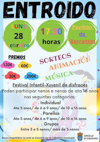 Fechas, información, programa, cartel, imágenes, mapa y ubicación de Entroido de Barrantes  en  Ribadumia