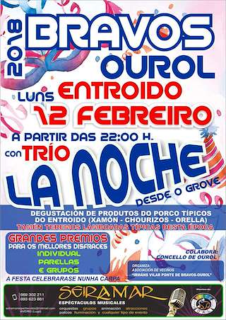 Fechas, información, programa, cartel, imágenes, mapa y ubicación de Entroido de Bravos   en  Ourol