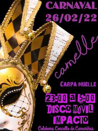 Fechas, información, programa, cartel, imágenes, mapa y ubicación de Entroido de Camelle  en  Camariñas