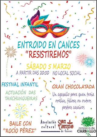 Fechas, información, programa, cartel, imágenes, mapa y ubicación de Entroido de Cances   en  Carballo