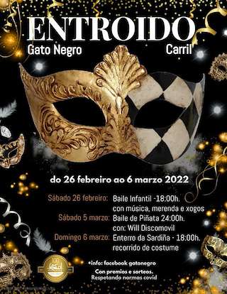 Fechas, información, programa, cartel, imágenes, mapa y ubicación de Entroido de Carril  en  Vilagarcía de Arousa