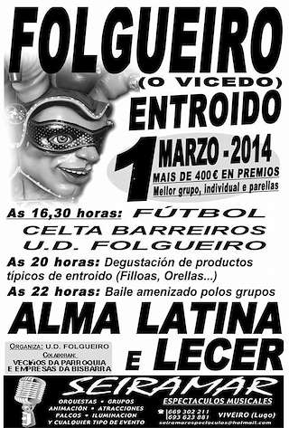 Fechas, información, programa, cartel, imágenes, mapa y ubicación de Entroido de Folgueiro  en  O Vicedo