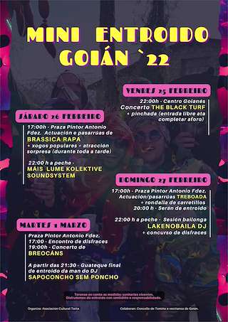 Fechas, información, programa, cartel, imágenes, mapa y ubicación de Entroido de Goián  en  Tomiño