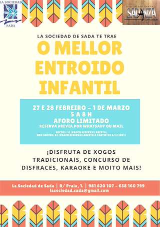Fechas, información, programa, cartel, imágenes, mapa y ubicación de Entroido de la Sociedad Recreativa, Cultural y Deportiva  en  Sada