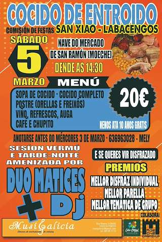 Fechas, información, programa, cartel, imágenes, mapa y ubicación de Entroido de Labacengos   en  Moeche
