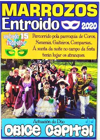 Fechas, información, programa, cartel, imágenes, mapa y ubicación de Entroido de Marrozos  en  Santiago de Compostela