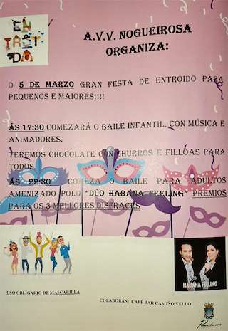 Fechas, información, programa, cartel, imágenes, mapa y ubicación de Entroido de Nogueirosa  en  Pontedeume