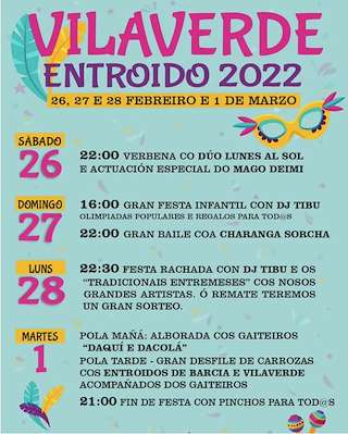 Fechas, información, programa, cartel, imágenes, mapa y ubicación de Entroido de Vilaverde  en  Melón