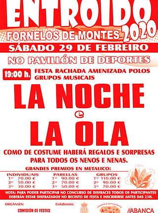 Fechas, información, programa, cartel, imágenes, mapa y ubicación de Entroido  en  Fornelos de Montes