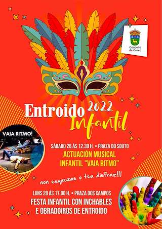 Fechas, información, programa, cartel, imágenes, mapa y ubicación de Entroido Infantil  en  Cervo