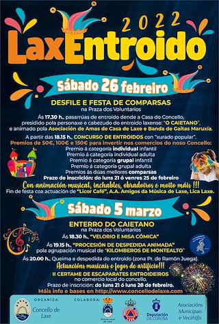 Fechas, información, programa, cartel, imágenes, mapa y ubicación de Entroido  en  Laxe