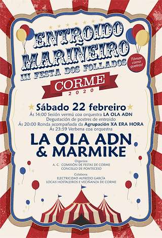 Fechas, información, programa, cartel, imágenes, mapa y ubicación de Entroido Mariñeiro de Corme  en  Ponteceso