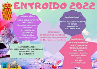 Fechas, información, programa, cartel, imágenes, mapa y ubicación de Entroido  en  Monterroso