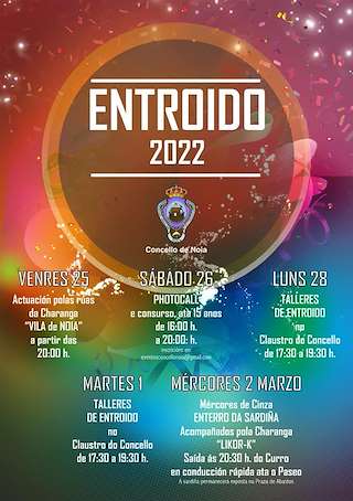Fechas, información, programa, cartel, imágenes, mapa y ubicación de Entroido  en  Noia
